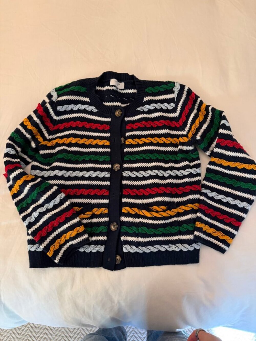 La Ligne x Target Navy Cable Stripe Cardigan Size Medium